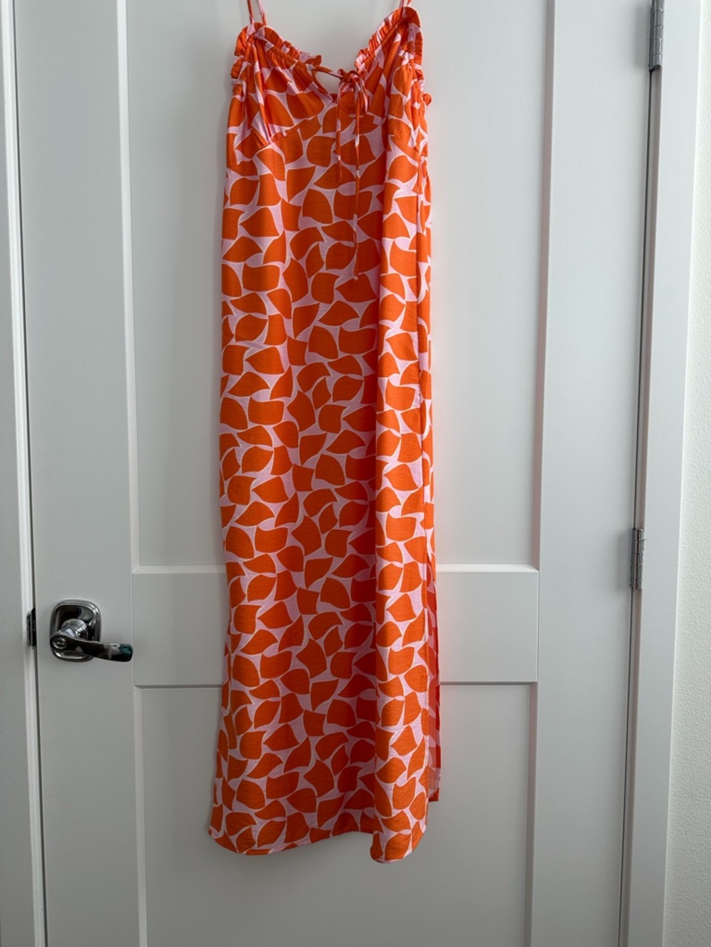 Monteau Orange and White Summer Dress